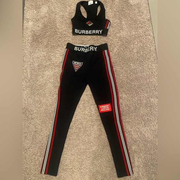 Burberry London England SW1 Leggings & Sports bra set size XS - Picture 2 of 4